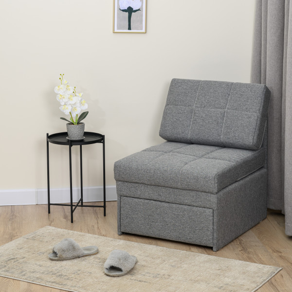Кресло  кровать Мария 65х185 рогожка грей