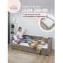 Кровать  Leon 200*90 см мокко , с двумя ящиками 