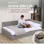 Кровать Olivia (Оливия) 200*120 см  Серый пух 